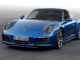 Standbild eines blauen Porsche 911 Targa (991)