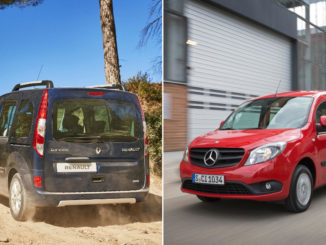 Abbildungen eines blauen Renault Kangoo und eines roten Mercedes Citan.