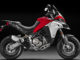 Eine rote Ducati Multistrada 1200 Enduro des Modelljahres 2016