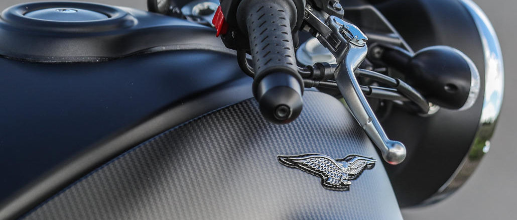 Großaufnahme einer Moto Guzzi Audace Carbon von 2017