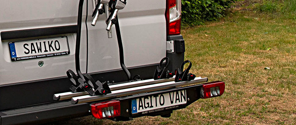 Montierter Fahrradträger "Agito Van"von Sawiko (Aufnahme von 2018)