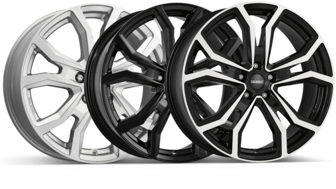 Abbildung der von der Alcar GmbH zurückgerufenen Alufelgen der Marke Dezent in der Dimension 6,5x16 Zoll, dem Lochkreis 5x120, sowie der Einpresstiefe ET51 in den Farbausführungen „Silver“ (Artikelnummer: TTVZ9SA51E), „Black“ (TTVZ9BA51E) und „Black Polished“ (TTVZ9BP51E)