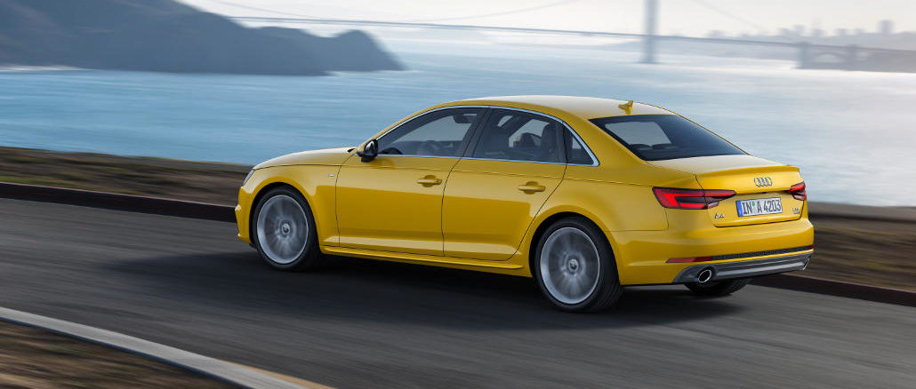 03.09.15 Foto Audi A4 2.0 TFSI quattro Fahraufnahme, Farbe: Vegasgelb