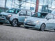 Fiat 500 und Fiat Panda Hybrid Launch Edition in türkis, aufgenommen 2020