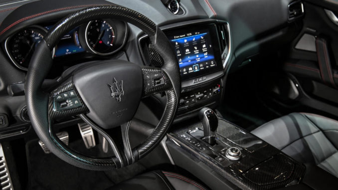 Maserati stand at Geneva Motor Show 2018 Ghibli Nerissimo.