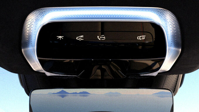 Dachbedieneinheit eines Mercedes EQS 580 aus 2021.