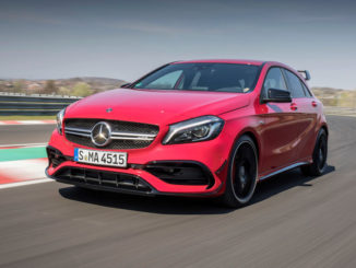 Compact Cars Fahrvorstellung in Ungarn 2017; Mercedes-AMG A45 4MATIC, jupiterrot, Leder schwarz RED CUT