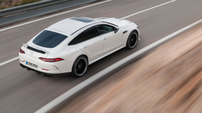 Mercedes-AMG GT 53 4MATIC+ 4-Türer Coupé, AMG Night-Paket, Exterieur: Außenfarbe: designo diamantweiß bright, Farbvariante schwarz