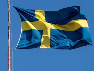fahne flagge schweden flattern wind himmel wehen