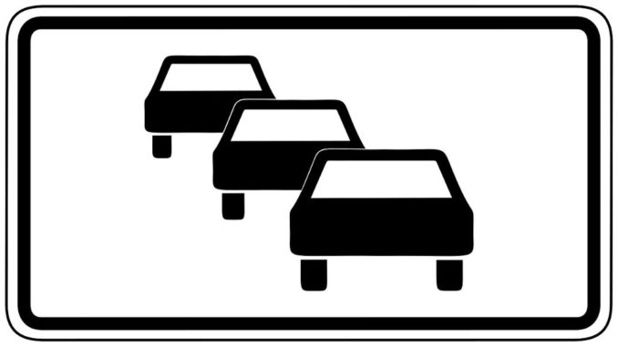 verkehrsschild verkehrszeichen stauschwerpunkt